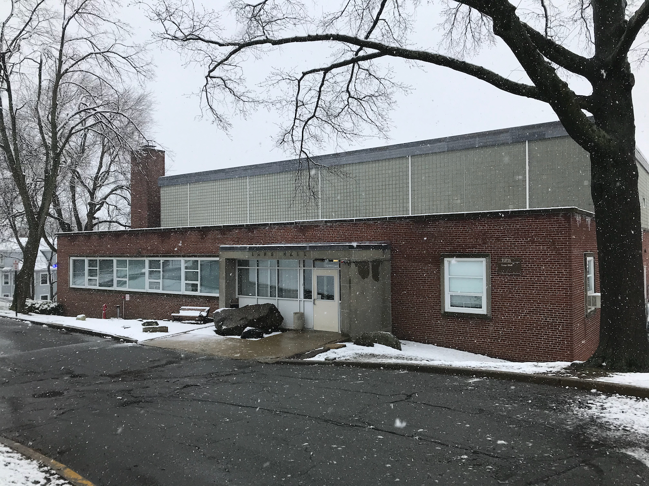 Lane Hall. Our home on the Tufts University Campus. Photo taken April 18, 2020 (sometimes winter is persistent).